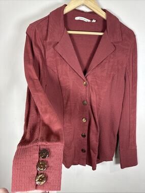 Soft Surrounding Womens Button Down Lagenlook Artsy Coastal 100% Cotton M